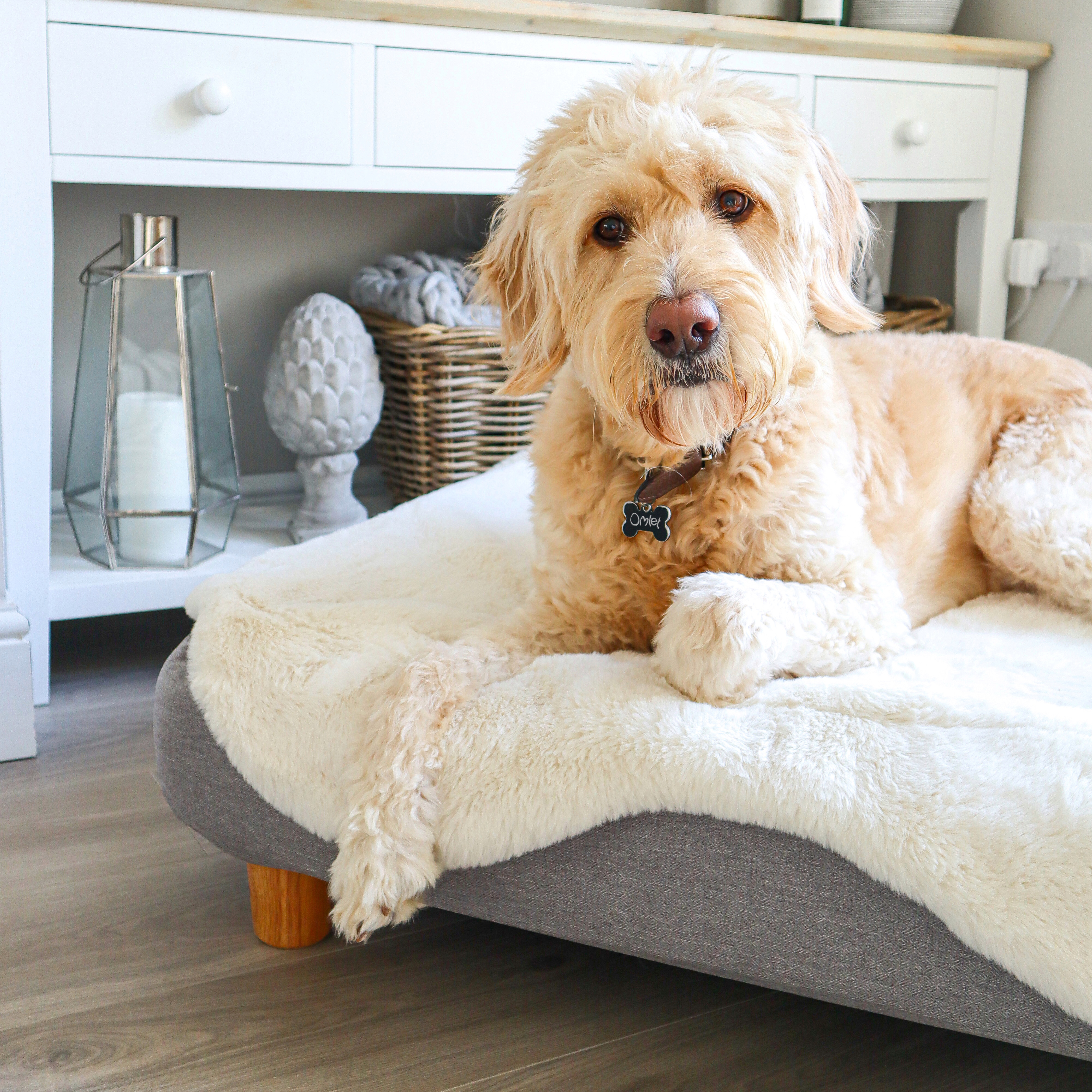 Memory foam faux hotsell fur dog bed