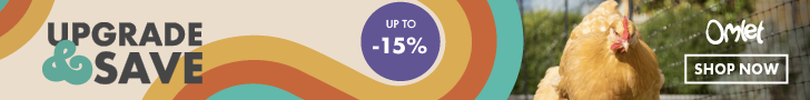 Save up to 15% off in the Omlet Spring Sale!