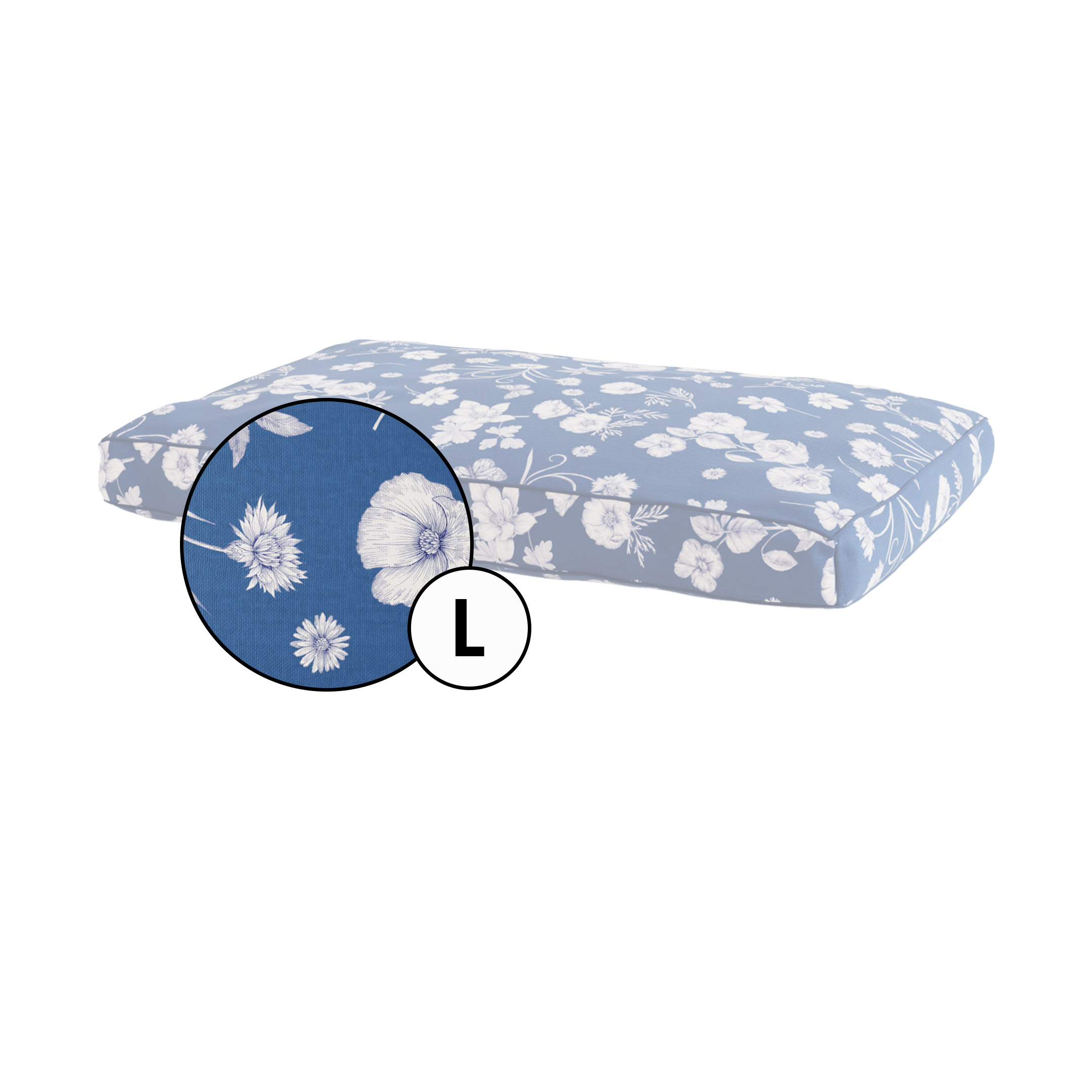 Cushion Dog Bed Cover Only Large Gardenia Porcelain Omlet
