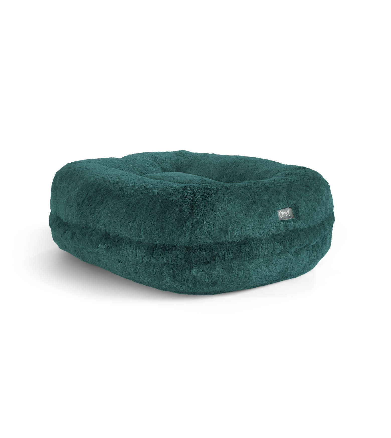 Super Soft Cat Bed in Peacock Green - Omlet Maya Donut-69347 