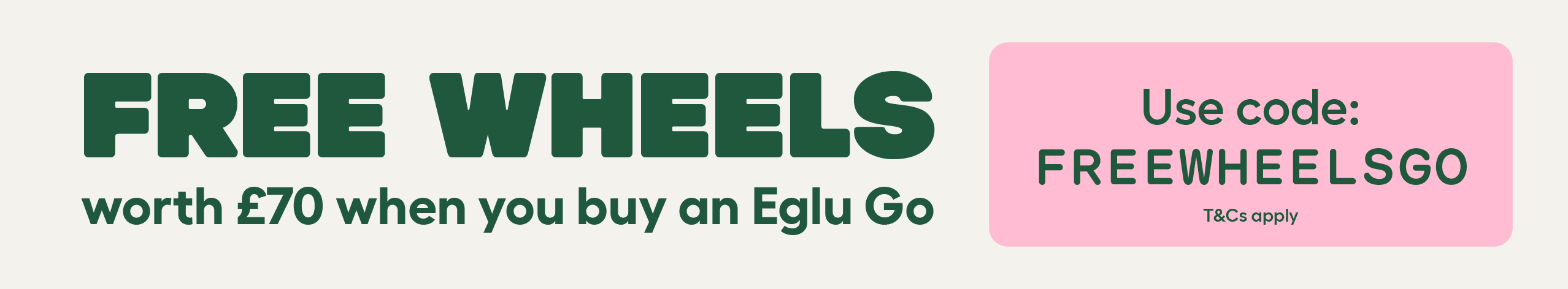 Free wheels when you buy an Eglu Go