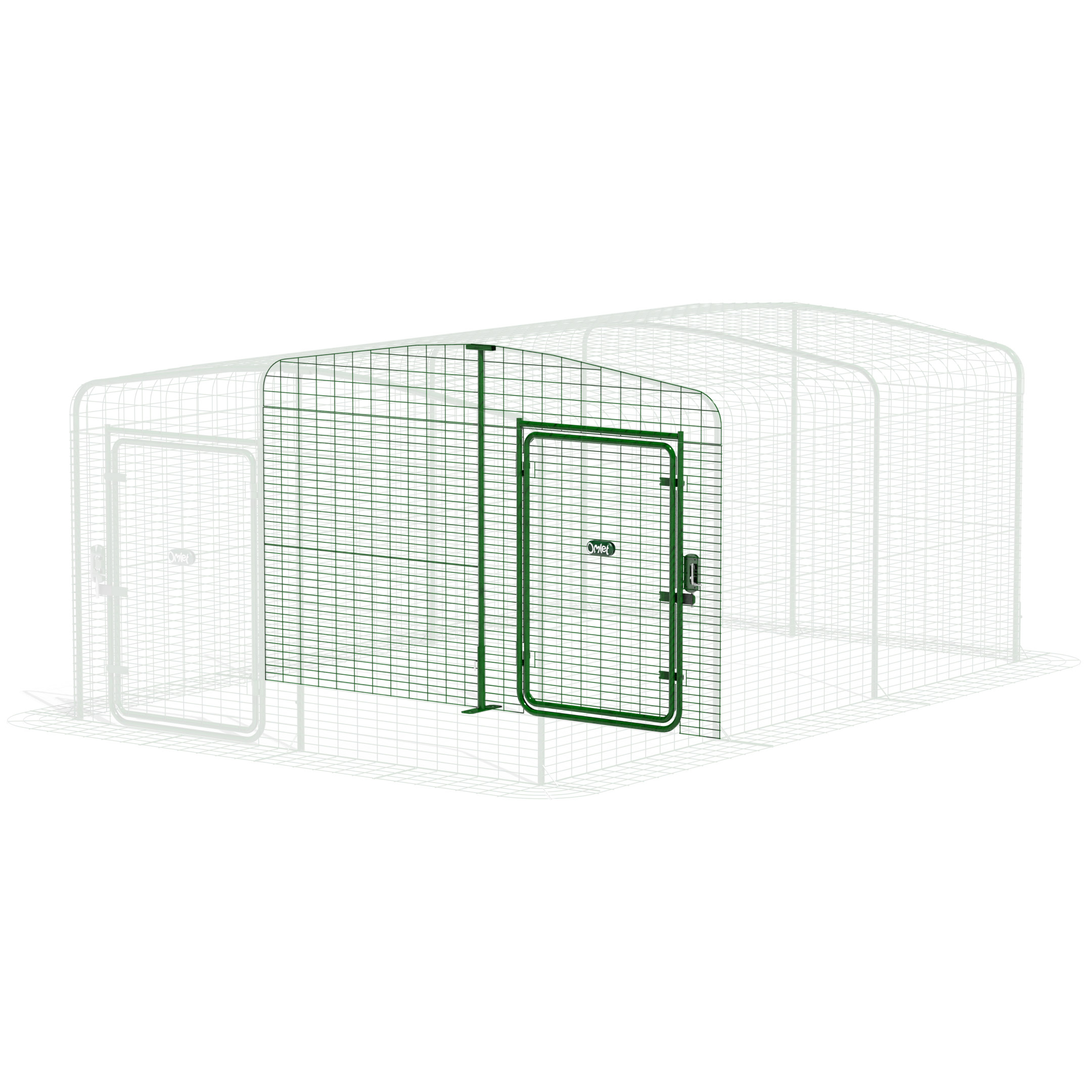 Outdoor Rabbit Run Partition Low with Gable - 2 Panels | Omlet