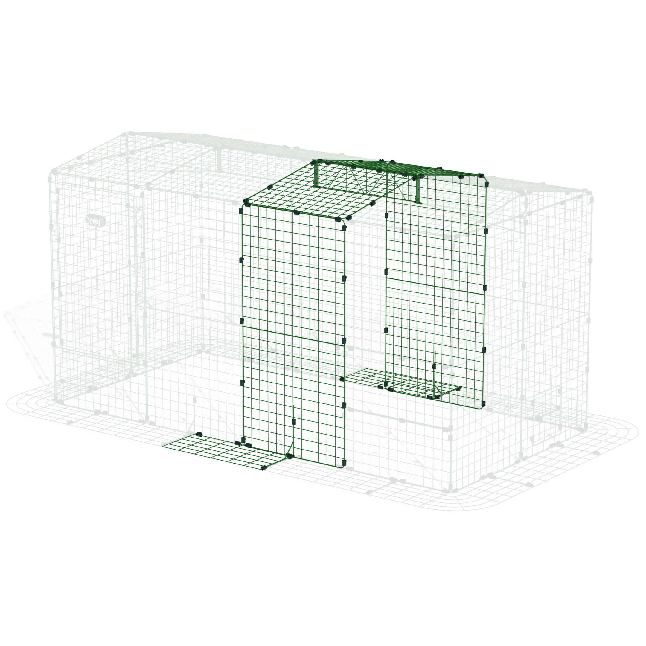 Extension for Zippi Rabbit Run with Roof and Skirt - Double Height | Omlet