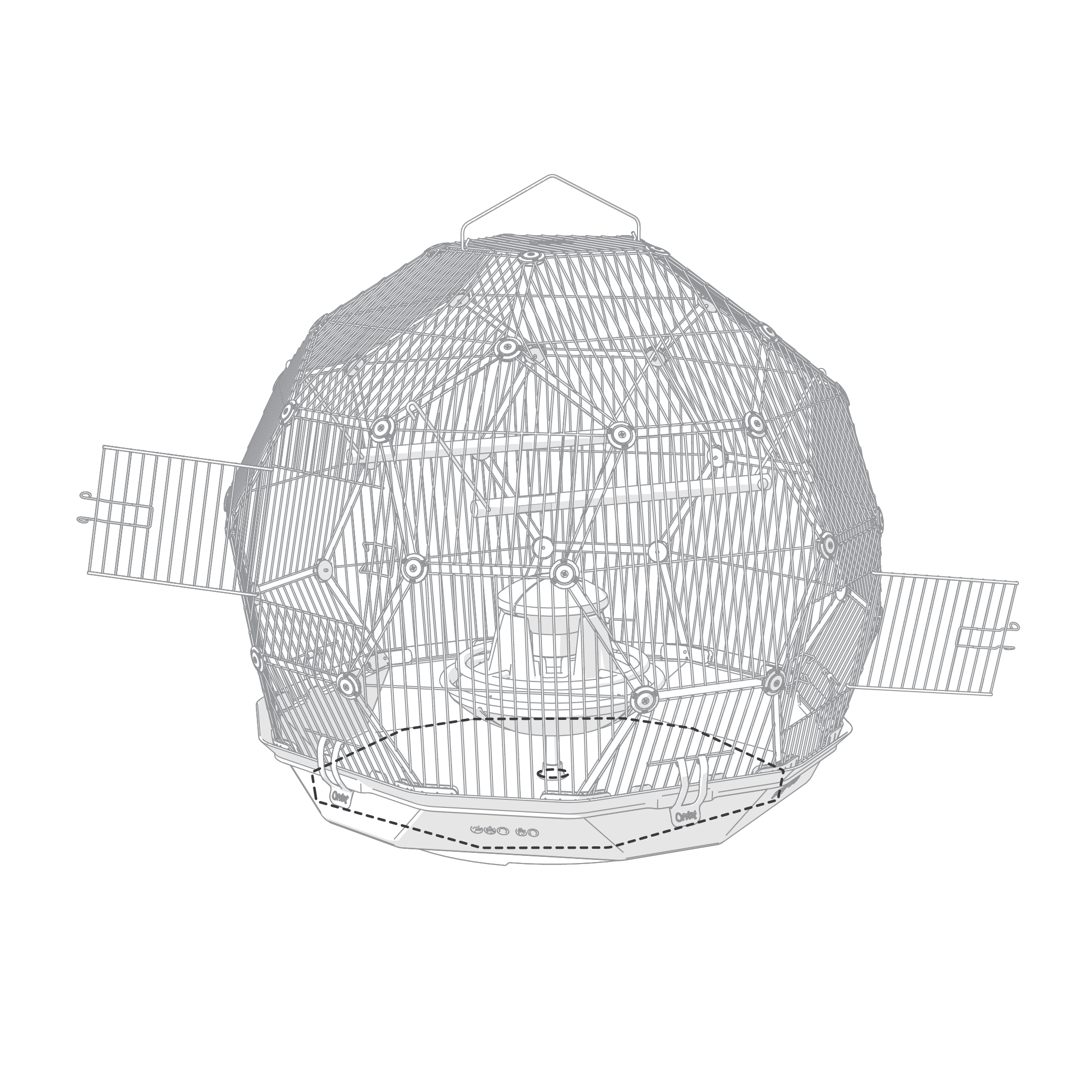 Geo Bird Cage Tray Liners - Pack of 10 | Omlet - Parrot Bird Cage Tray Liners For Large Cockatoos