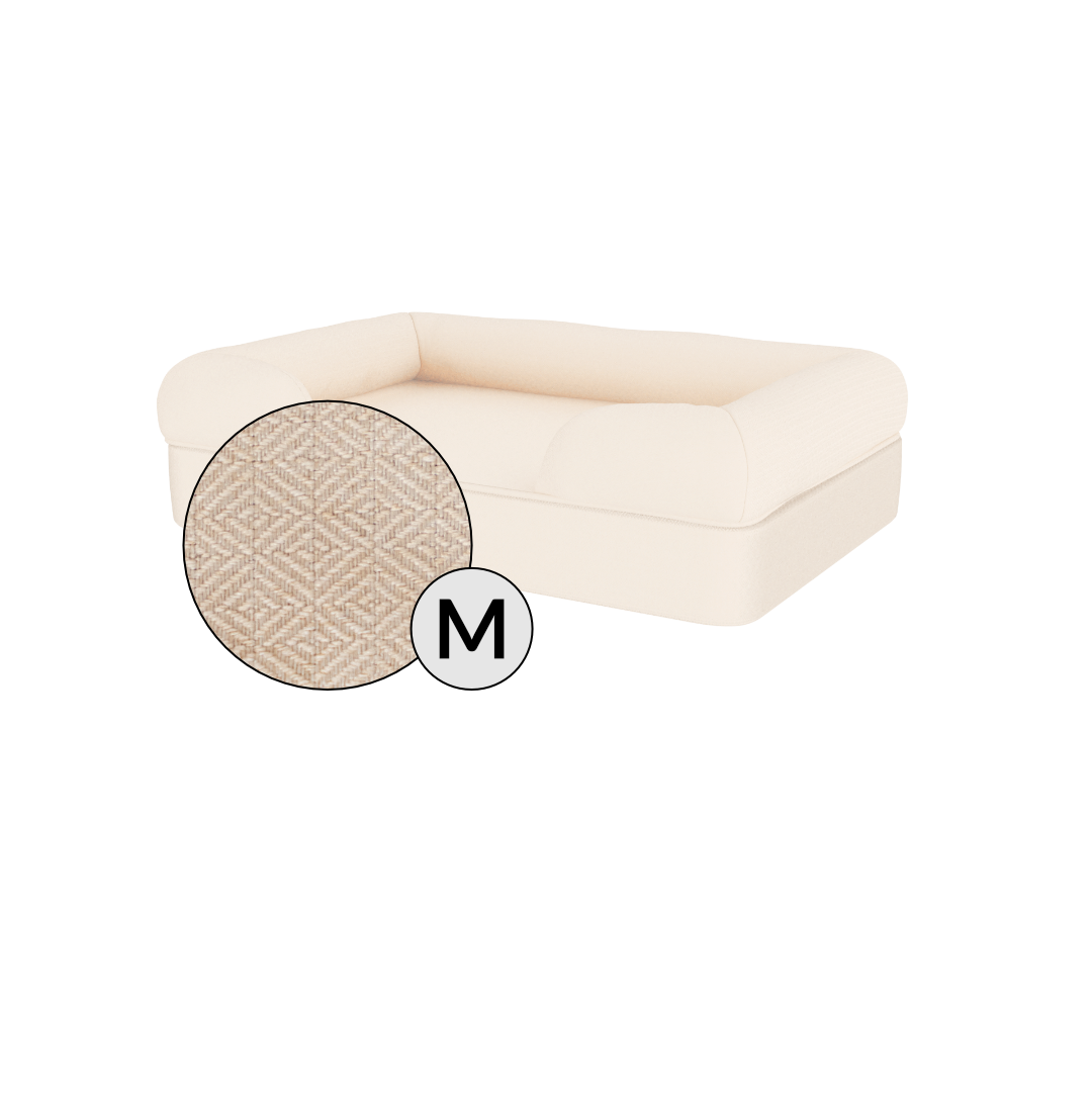 Bolster Dog Bed Cover Only Medium Natural Beige Omlet