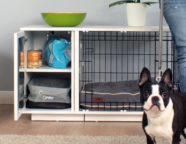 In der handlichen Garderobe kann das Zubehör für Ihren Hund an einem Platz aufbewahrt werden.