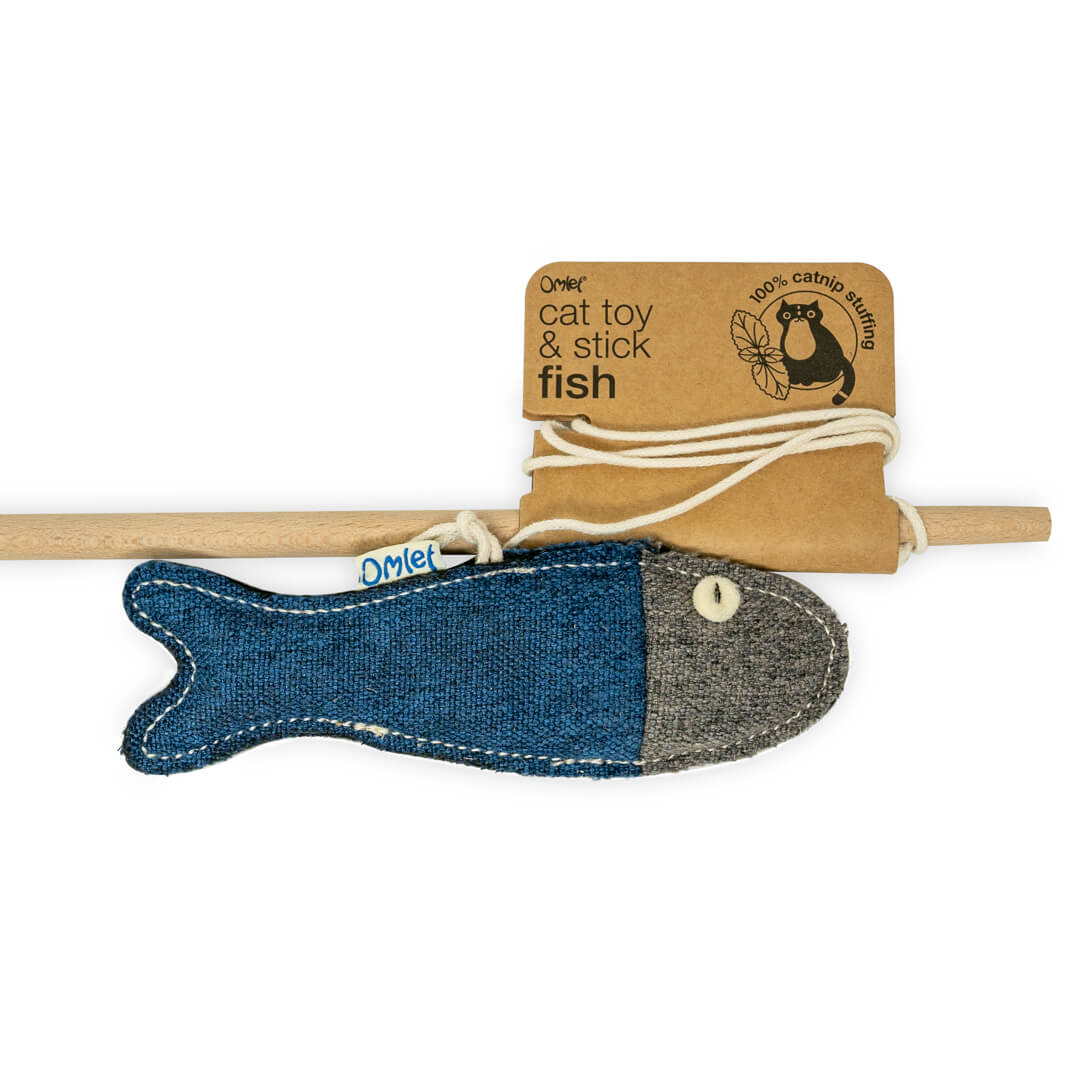Fish on a hotsell stick cat toy