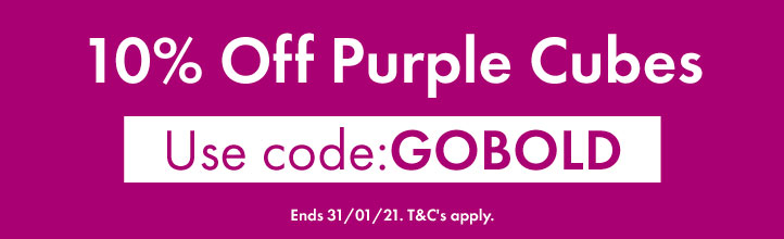 Purple Cube Sale Code Banner