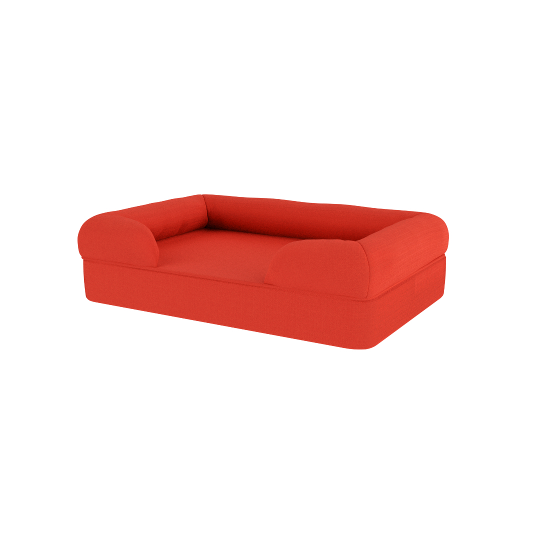 Write Review Memory Foam Bolster Cat Bed Medium Cherry Red Omlet