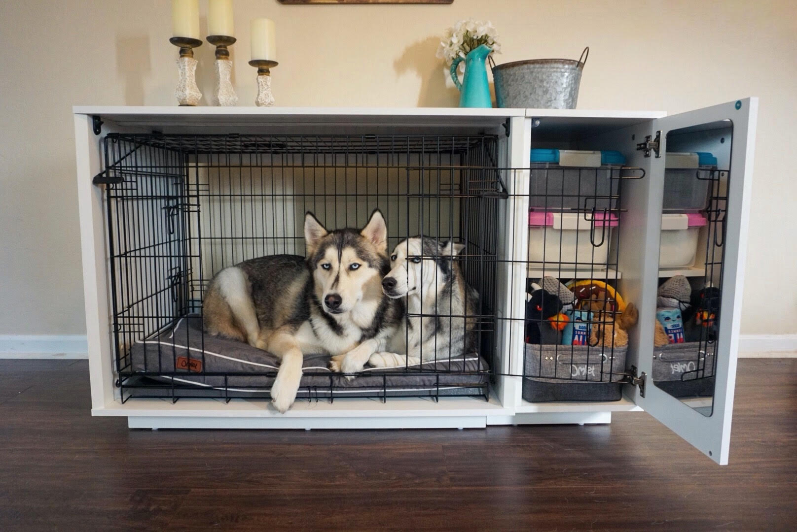 Luxury Dog Bed Modern 2in1 Dog Crate Furniture Fido Nook