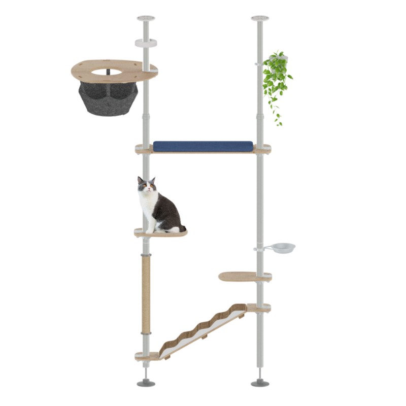 tension pole cat tree