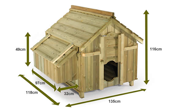 Lenham Chicken Coop | Wooden Chicken Ark for 12 Birds