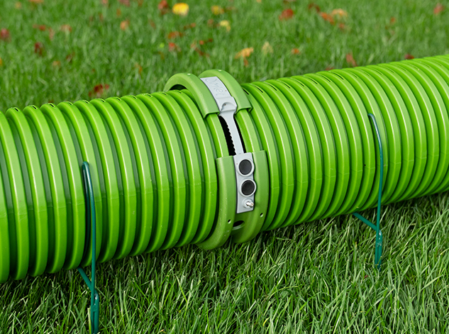 guinea pig burrow pipe in a garden